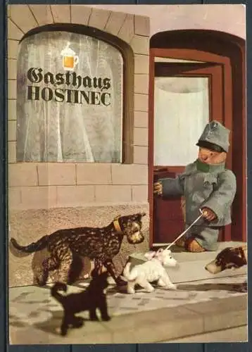 (3095) CSSR 1955 / Szene aus d. Puppentrickfilm "Der brave Soldat Schwejk" (Dobrý voják Svejk) - gel. 1973