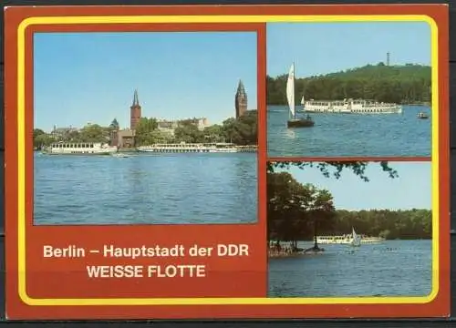 (3073) Berlin - Hauptstadt der DDR / Weiße Flotte / Mehrbildkarte - n. gel. - Bild und Heimat