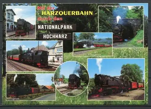 (3070) Mit der Harzquerbahn durch den Nationalpark Hochharz / Mehrbildkarte - gel. 2005