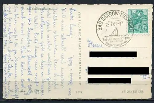 (3026) Am Scharmützelsee / Segelboot  / schöner Stempel - gel. 1961 - Bild und Heimat