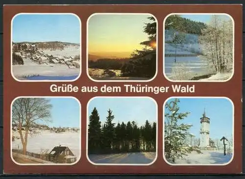 (3024) Grüße aus dem Thüringer Wald / Mehrbildkarte - n. gel. - DDR - Bild und Heimat