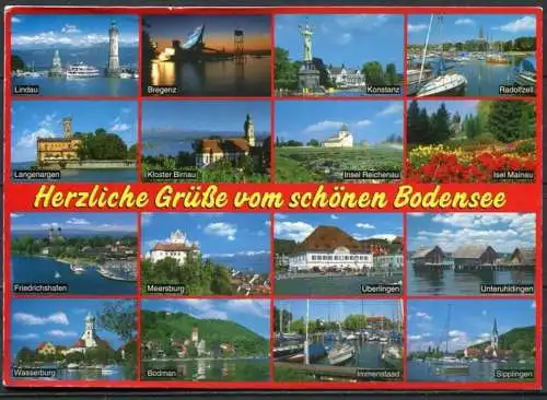 (3021) Herzliche Grüße vom schönen Bodensee / Mehrbildkarte - gel.