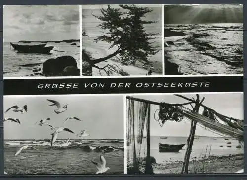 (03008) Grüße von der Ostseeküste / Mehrbildkarte s/w - gel. - Bild und Heimat