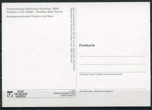 (02994) Post / Bundespostmuseum Frankfurt am Main / Posthornklänge (Bayrischer Postillion), 1890 - n. gel.