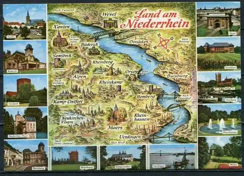 (2969) Land am Niederrhein / Fluss - gel.