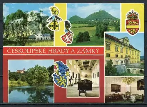 (2954) CSSR / Tschechische Burgen und Schlösser in  m. Wappen - n. gel.