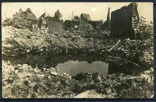 (2908) Trichter einer 38 cm Granate / in Swiny ? (Tschechien?) - beschrieben