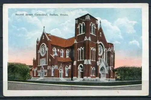 (2864) Sacred Heart Cathedral  - ca. 1920 - n. gel. - (D3) 8127 Pub. by Seawall Specialty Co., Galveston, Texas.