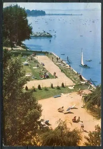 (**2862) Gruß vom Plattensee / Strand - gel. 1967 - Großformat  Nr. B.-VIII.83/664   Bildkunstverlag Budapest