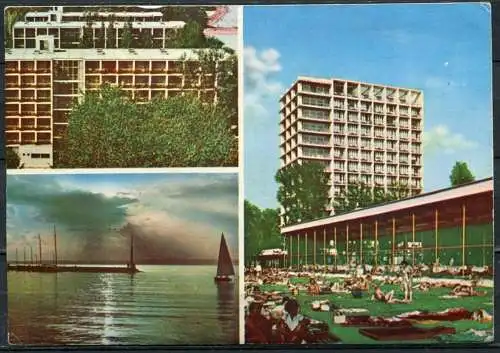 (2855) Siófok (deutsch hist: Fock) / Mehrbildkarte- gel. - Nr. DT.-56/711.  Bildkunstverlag Budapest