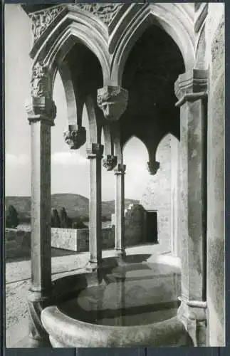 (2821) Visegrád (deutsch: Plintenburg) / Löwen-Wandbrunnen am König-Matthias-Palast - gel.