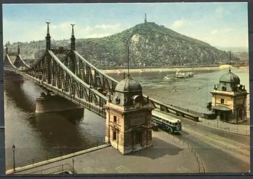 (2801) Budapest / Freiheitsbrücke / Omnibus - n. gel. - Nr. 369./611.  Bildkunstverlag Budapest