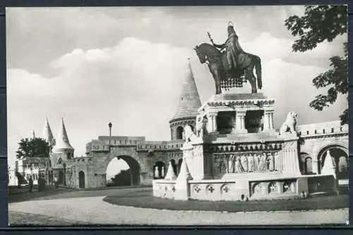 (2773) Budapest / Fischerbastei / Statue des heiligen Stephan I. - n. gel. - Nr. I. 87-601  Bildkunstverlag Budapest