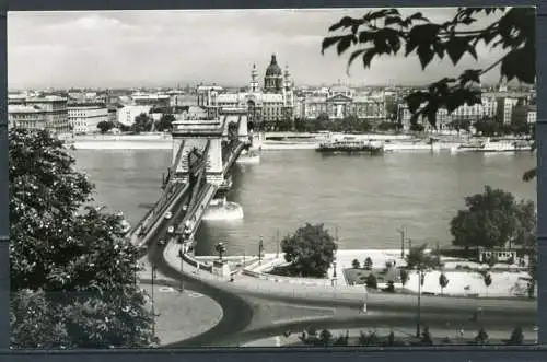 (2765) Budapest / Kettenbrücke  - beschrieben - Nr. I. 92-602   Bildkunstverlag Budapest