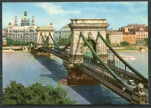 (2764) Budapest / Kettenbrücke - gel. - Nr. ??/89/702.  Bildkunstverlag Budapest
