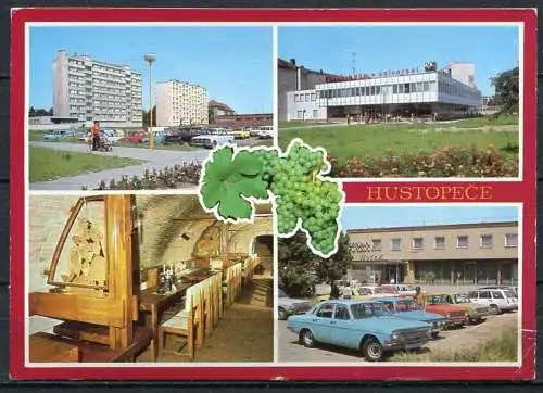 (2748) CSSR / Hustopece (deutsch: Auspitz) / Mehrbildkarte / Oldtimer - gel. - Verlag Pressfoto Praha