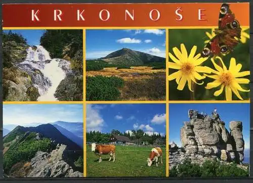 (2709) Krkonose (deutsch: Riesengebirge) / Mehrbildkarte - gel.1990 - Verlag ZiTo, Svoboda nad Úpou