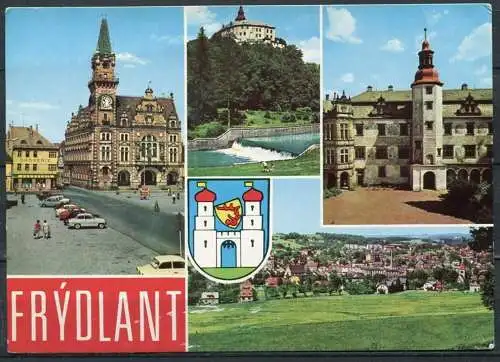 (2703) CSSR / Frýdlant (v Cechách) (deutsch: Friedland in Böhmen) / Mehrbildkarte m. Wappen - n. gel.