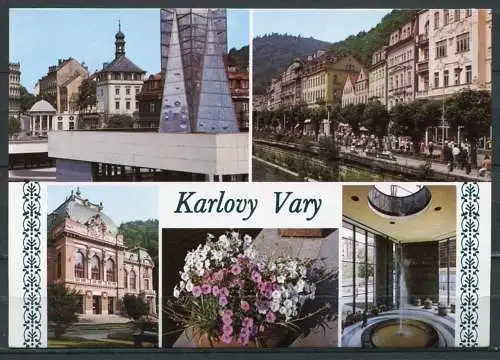 (2676) CSSR / Karlovy Vary (deutsch: Karlsbad) / Mehrbildkarte - n. gel. - Nr. 4004/734  Verlag PRAVDA, Bratislava
