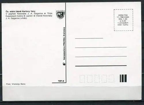 (2676) CSSR / Karlovy Vary (deutsch: Karlsbad) / Mehrbildkarte - n. gel. - Nr. 4004/734  Verlag PRAVDA, Bratislava