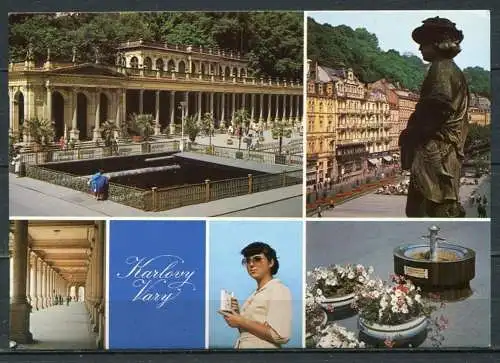 (2674) CSSR / Karlovy Vary (deutsch: Karlsbad) / Mehrbildkarte - n. gel. - Nr. 4004/725  Verlag PRAVDA, Bratislava