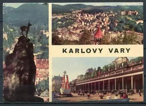 (2670) CSSR / Karlovy Vary (deutsch: Karlsbad) / Mehrbildkarte - gel. 1967 - Nr. Om 144