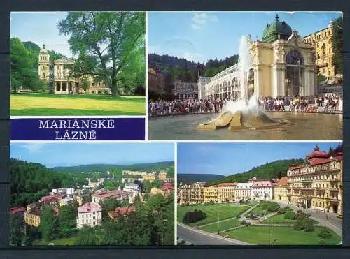 (2666) Mariánské Lázne (deutsch: Marienbad) / Mehrbildkarte - gel. 1990 - Verlag Pressfoto, Praha