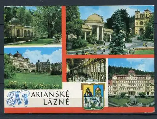 (2665) CSSR / Mariánské Lázne (deutsch: Marienbad) / Mehrbildkarte m. Wappen - gel. 1980 - Nr. 6-20575