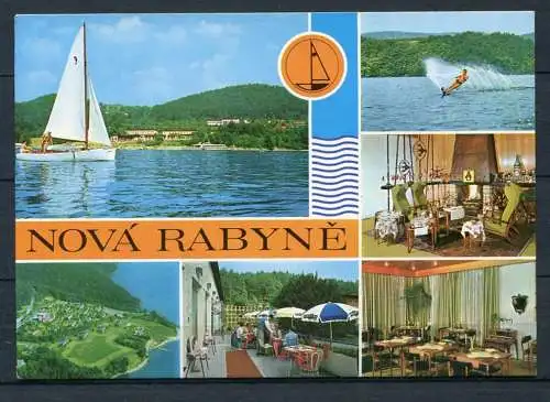 (2653) CSSR / Rabyne (deutsch: Rabin)  / Hotel "Neu-Rabin" / Moldaustausee Slapy / Talsperre - gel. 1972