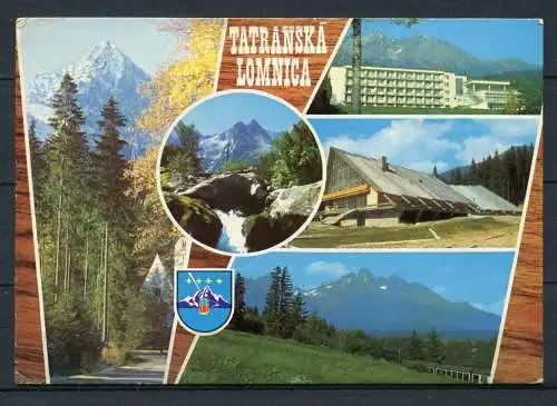 (2638) CSSR / Hohe Tatra / Tatranská Lomnica (deutsch: Tatralomnitz) / Mehrbildkarte m. Wappen - gel. 1977