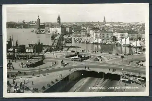 (2622) Stockholm / Blick vom Katarinahissen (öffentlicher Freiluftaufzug - heute außer Betrieb) - gel.