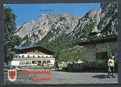(2515) Alpengasthof Gramai, 1263 m / gegen Rappenspitze, 223 m / Karwendelgebirge / m. Wappen - gel.