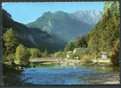 (2510) Golling, das romantische Bluntautal / Blick gegen den Schneibstein - gel. 1970 - G 160   Bergwelt-Verlag