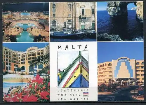 (2498) Malta / Mehrbildkarte - gel. 1997 (Amway)