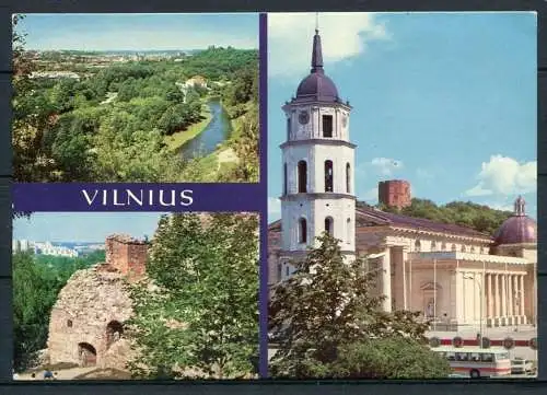 (2485) Wilna/Vilnius / Blick auf d. Stadt / Burg Gediminas u. Kathedrale Sankt Stanislaus - n. gel.