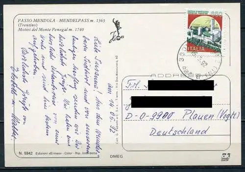 (2461) Mendelpass / Monte Penagal / Mehrbildkarte - gel. 1992 - Nr. 5942  Edizioni "Ermes"   DMEG