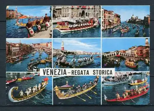 (2457) Venedig / Historische Regatta / Mehrbildkarte - gel. - Ediz. ARDO - Venezia