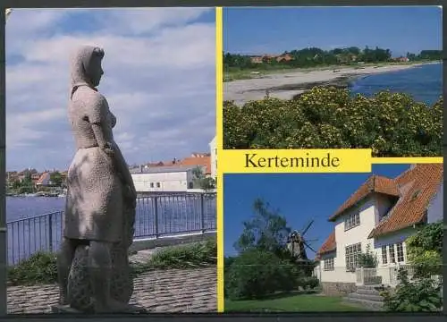 (2438) Kerteminde / Amanda - Nordstrand - Johannes Larsen Museum / Mehrbildkarte - gel. - Trojaborgs Forlag