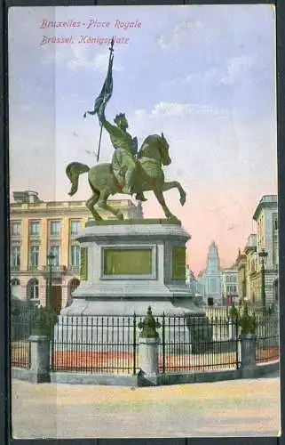 (2415) Brüssel / Königsplatz - gel. 1916 - Verl. V. M. Brüssel