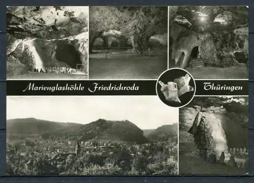 (2358) Marienglashöhle Friedrichroda / Mehrbildkarte s/w - n. gel. - DDR - R 1/62   1284  HORN