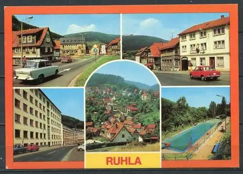 (2339) Ruhla / Mehrbildkarte / Pkw - n. gel. - DDR - Bild und Heimat