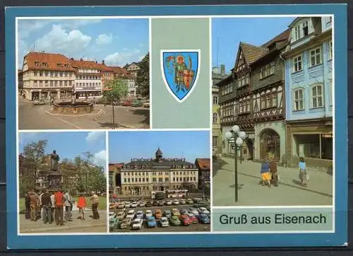 (2335) Gruß aus Eisenach / Mehrbildkarte m. Wappen - n. gel. - DDR - Bild und Heimat