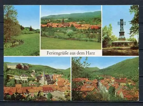 (2321) Feriengrüße aus dem Harz / Mehbildkarte - n. gel. - DDR - Bild und Heimat