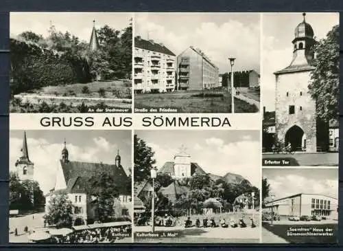 (2309) Gruss aus Sömmerda / Mehrbildkarte s/w - gel. - DDR - Bild und Heimat