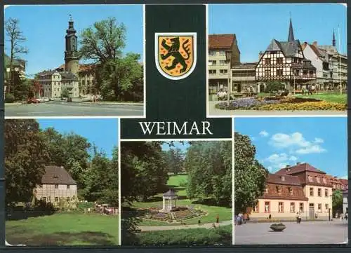 (2301) Weimar / Mehrbildkarte m. Wappen - n. gel. - DDR - Bild und Heimat