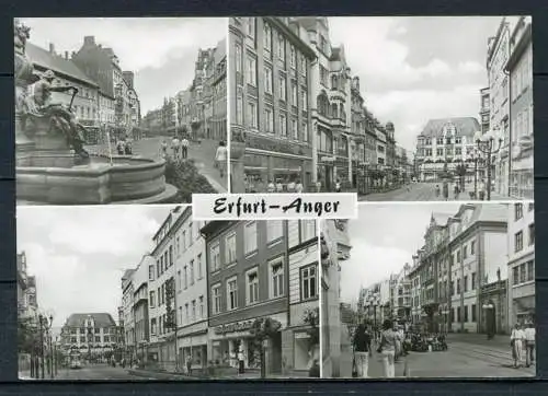 (2264) Erfurt/ Anger / Mehrbildkarte s/w - gel. 1983 - DDR - 83/2038  09 09 32 023   Auslese-Bild-Verlag