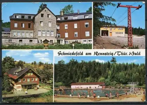 (2218) Schmiedefeld am Rennteig / Mehrbildkarte - gel. 1978 - DDR