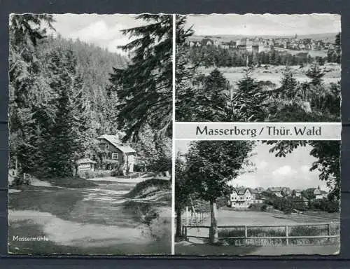 (2174) Masserberg / Mehrbildkarte s/w - gel. 1963 - DDR - A 2193   M 5/62   Richard Zieschank, Rudolstadt