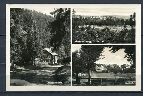 (2172) Masserberg, Thür. Wald / Mehrbildkarte s/w - n. gel. - DDR - Echt Foto