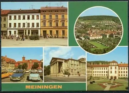 (2157) Meiningen / Mehrbildkarte / Pkw - n. gel. - DDR - Bild und Heimat
